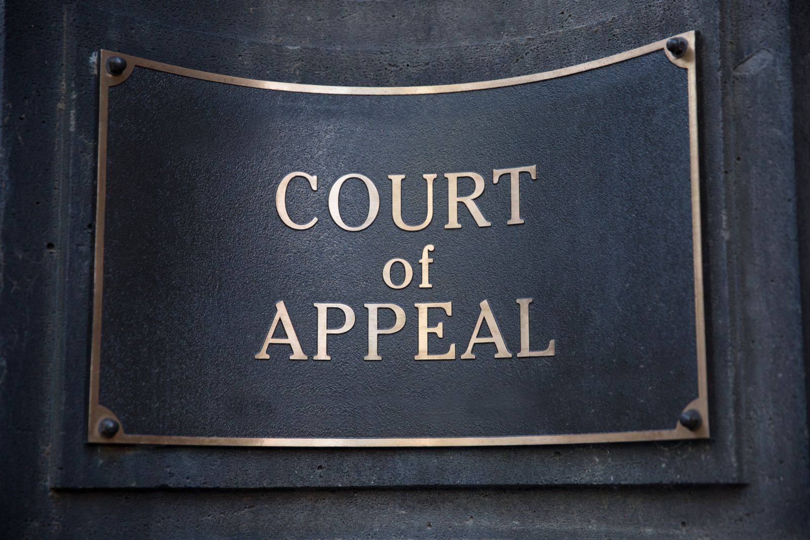 Court of Appeal door sign